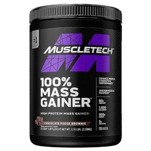 MuscleTech 100% Mass Gainer Chocolate Fudge Brownie 5.15lbs - 7 Servings